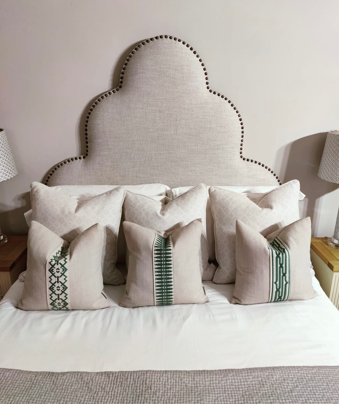 Eman Cushion Croix Celadon Green