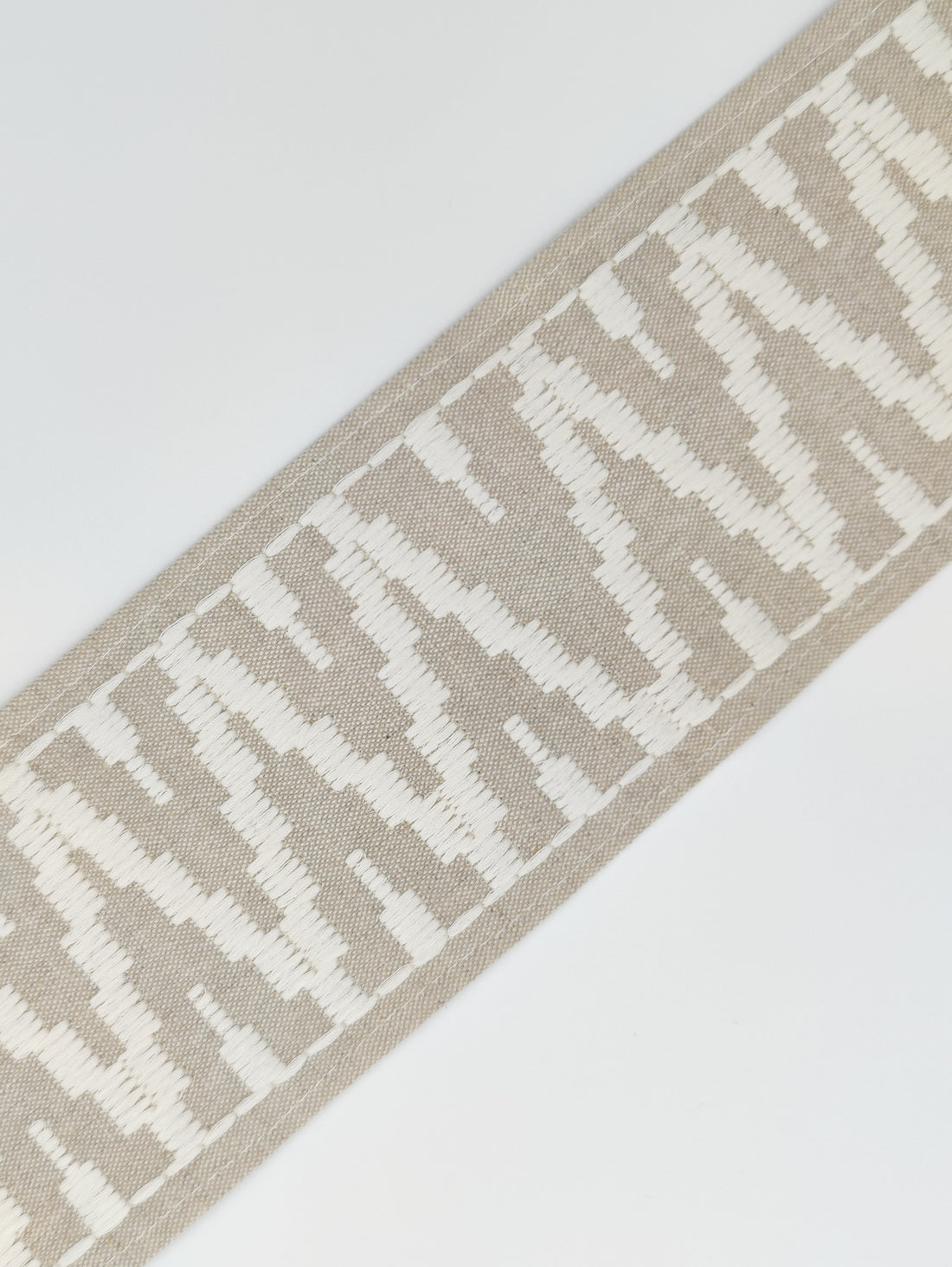 Curtains with YaYa Trim in Nimbus White - Single
