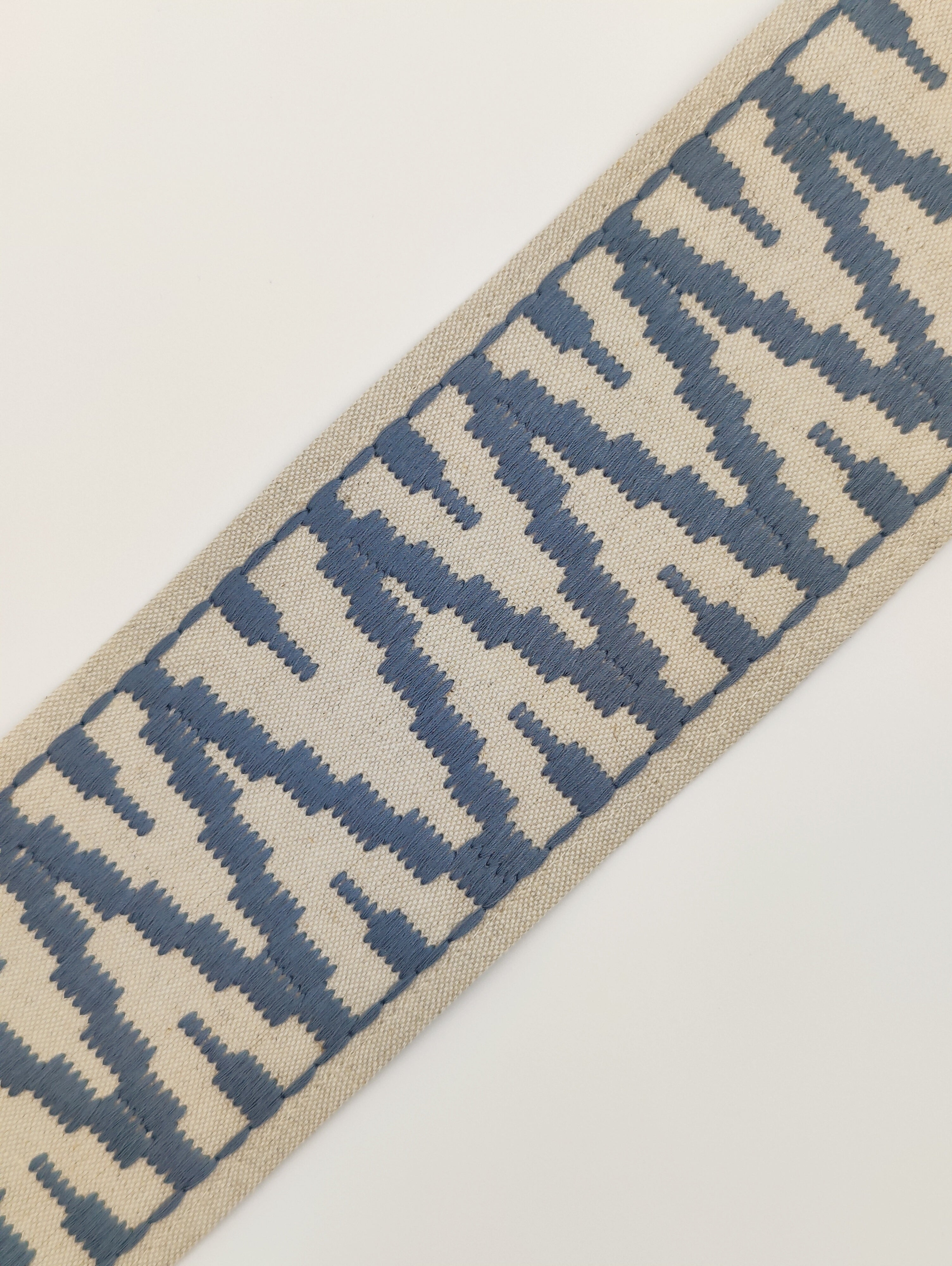 Roman Blinds with YaYa Trim in Squadron Blue