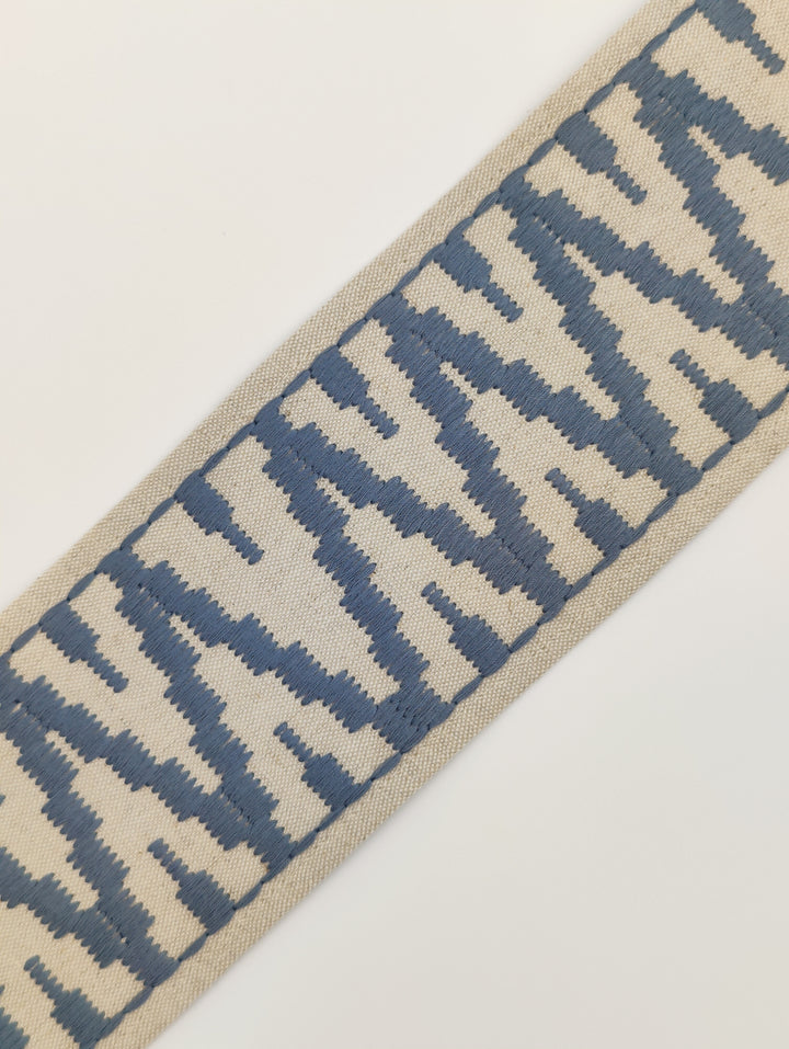 Curtains with YaYa Trim in Squadron Blue