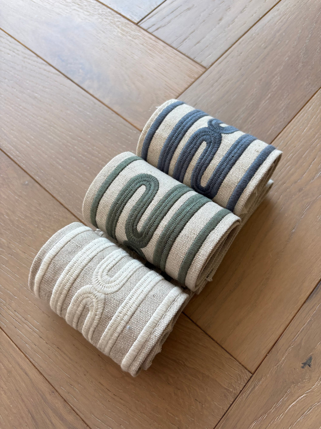 Curtains with Rollo Trim in Nimbus White - Single