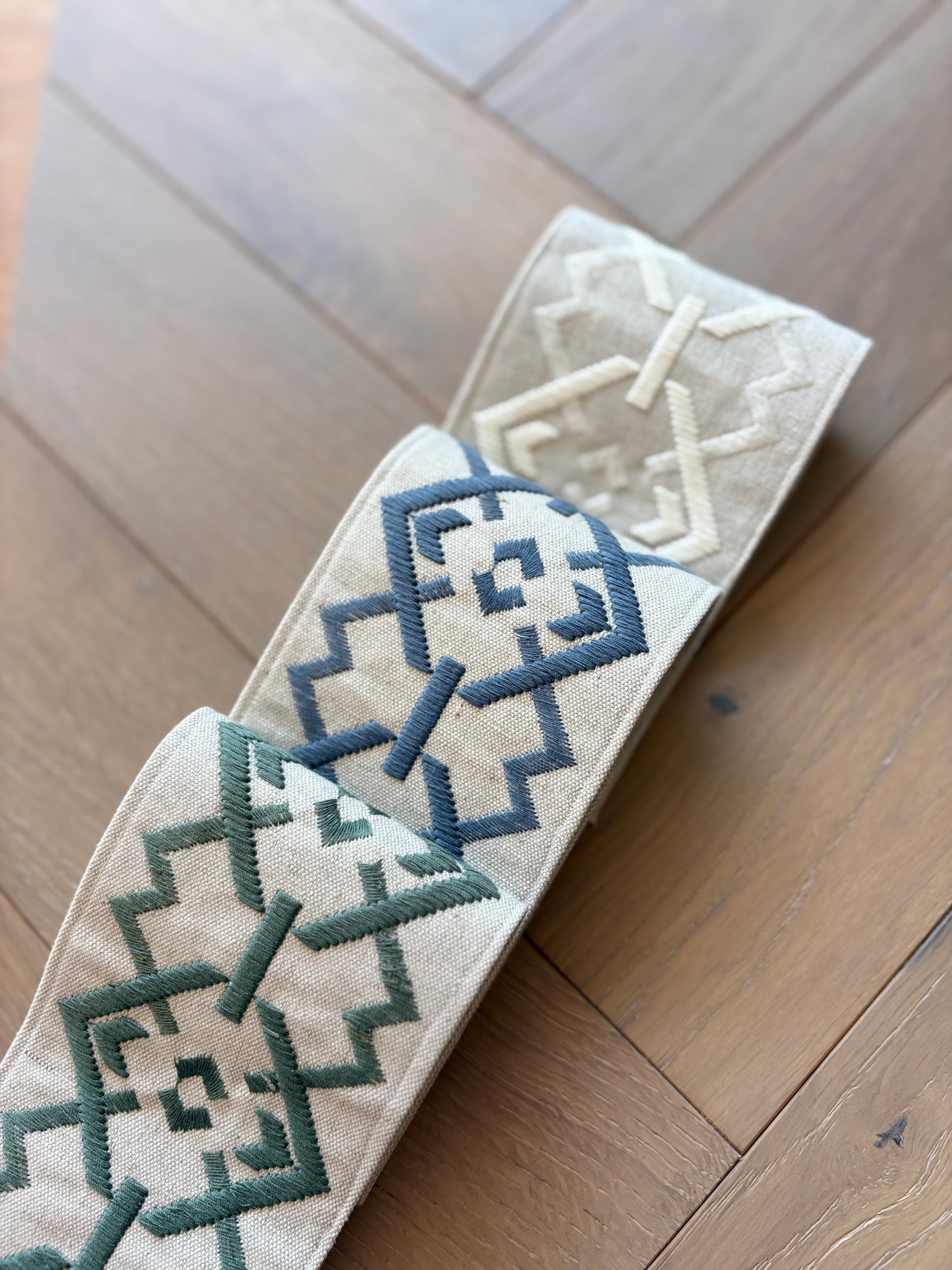 Curtains with Croix Trim in Squadron Blue