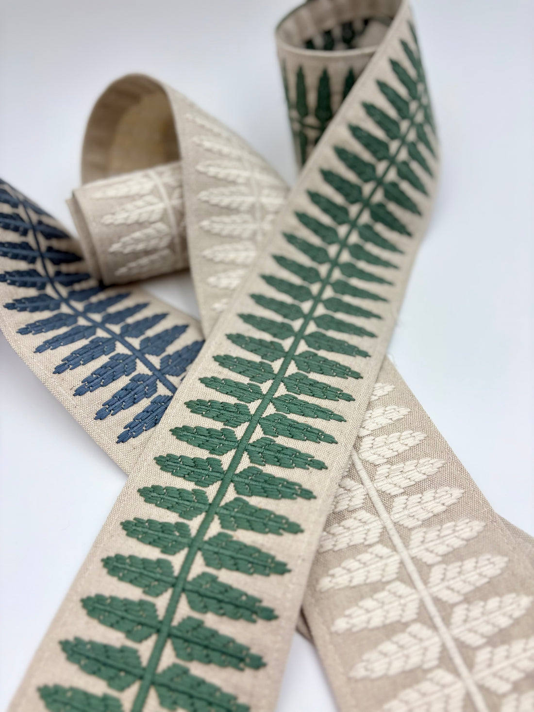 Roman Blinds with Skeffington in Celadon Green