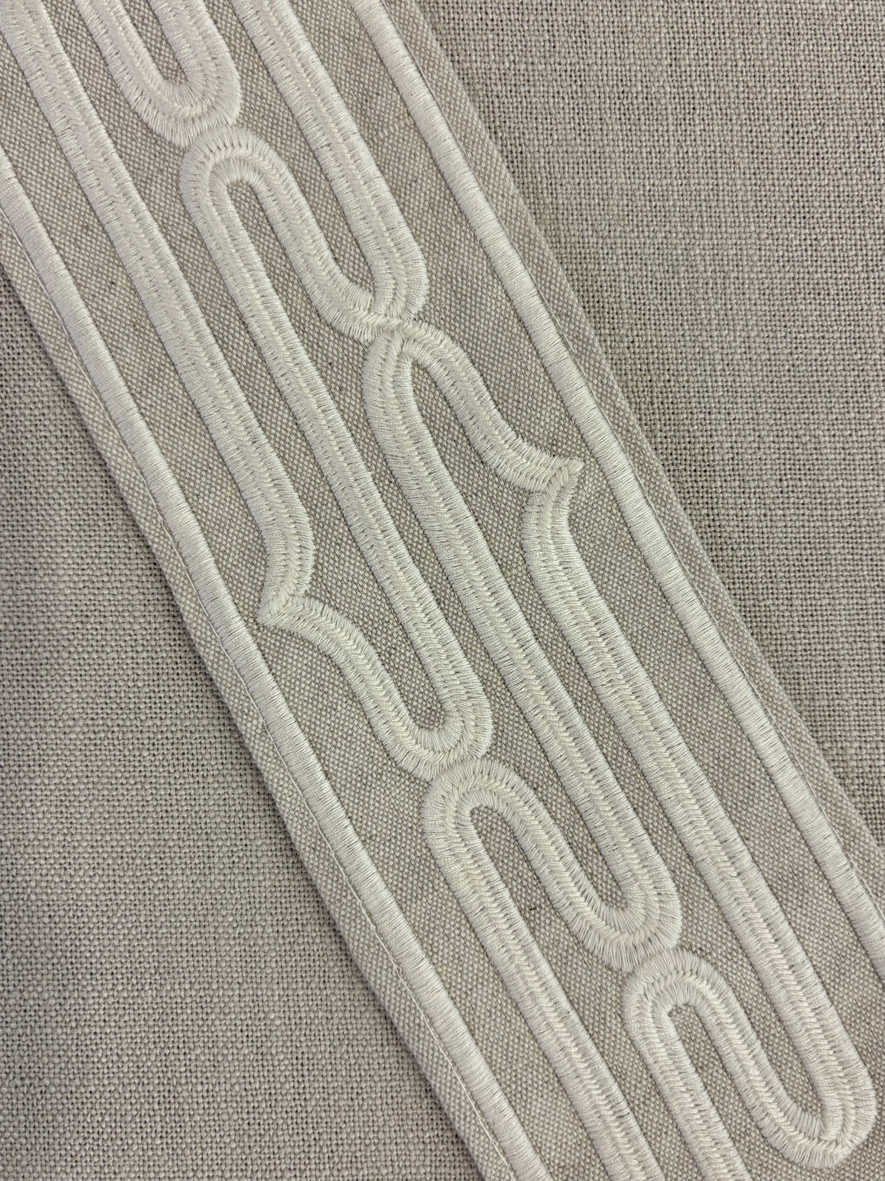 Roman Blinds with Rollo Trim in Nimbus White