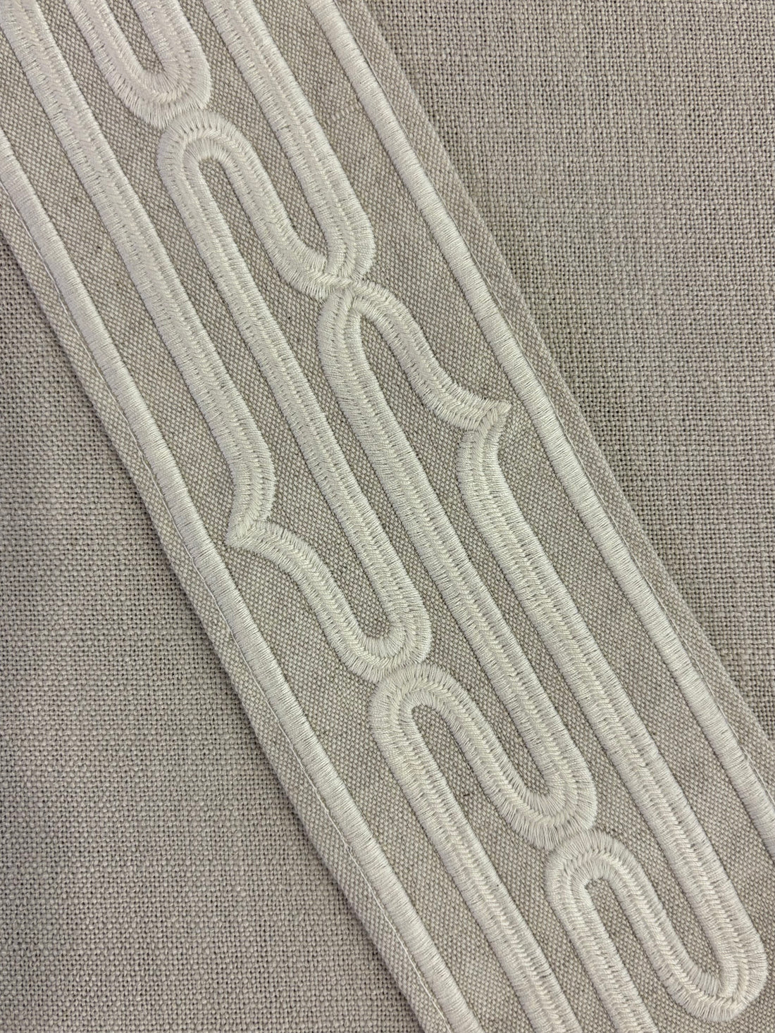 Roman Blinds with Rollo Trim in Nimbus White