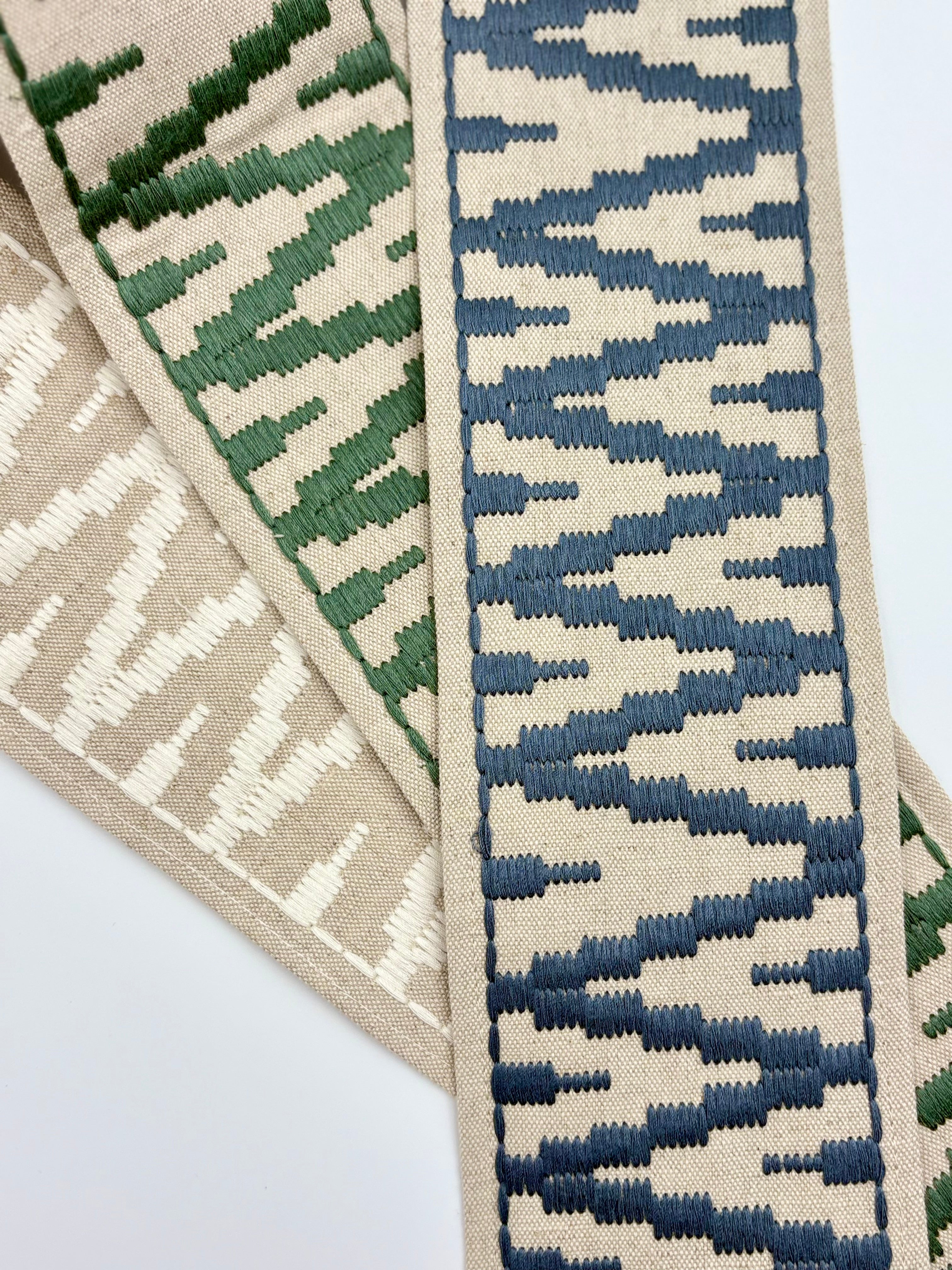 Roman Blinds with YaYa Trim in Squadron Blue