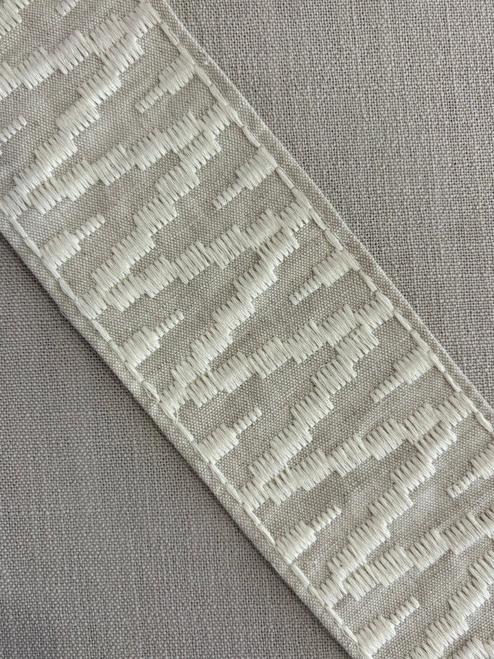 Roman Blinds with YaYa Trim in Nimbus White