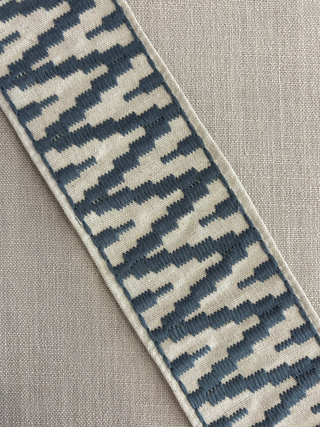 Curtains with YaYa Trim in Squadron Blue