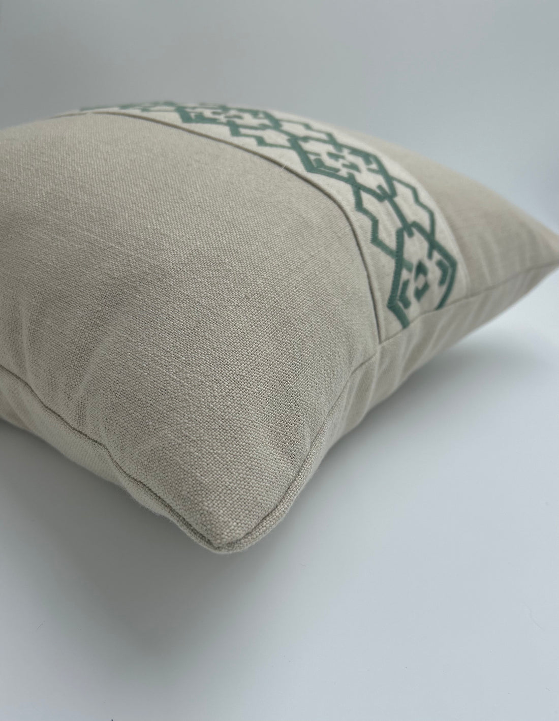 Eman Cushion Croix Celadon Green
